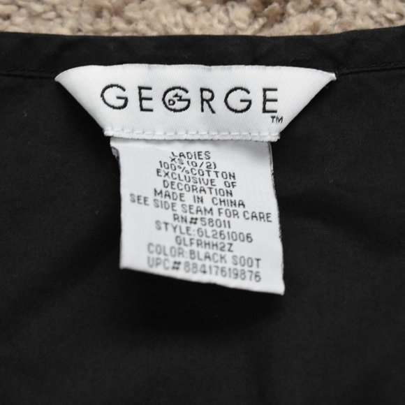 George Black Tank Top Blouse Size XSmall - Picture 3 of 3